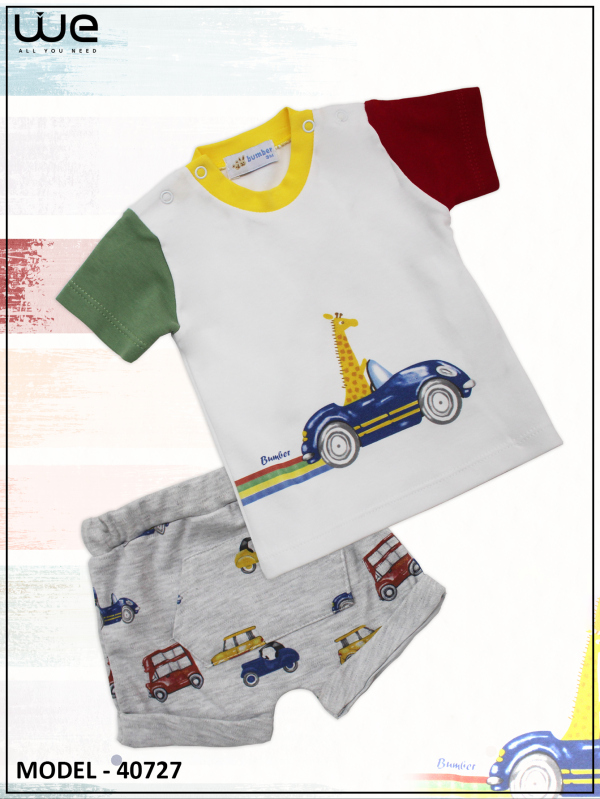 طقم بيبي شورت قطعتين موديل 40727