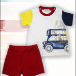 طقم بيبي شورت قطعتين موديل 40728