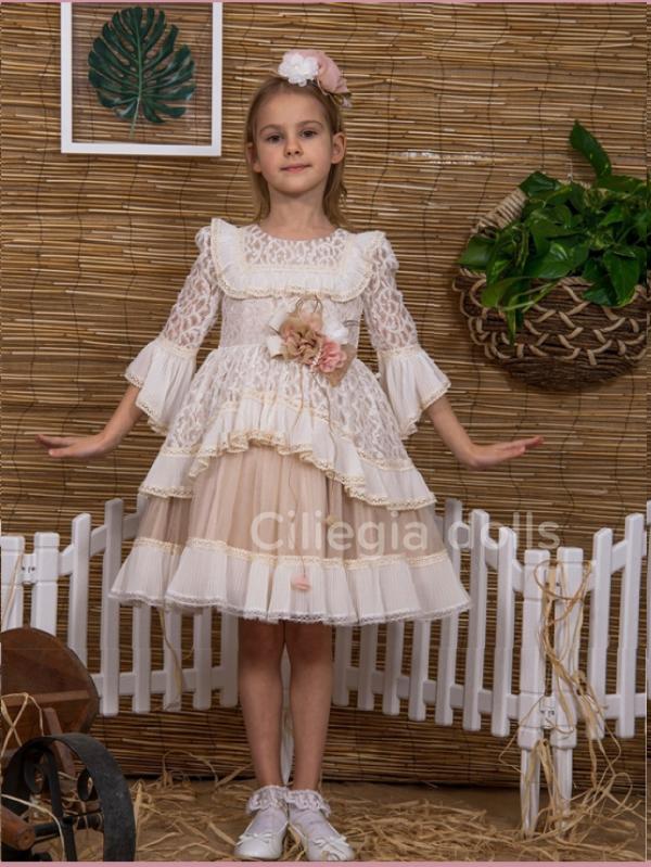 فستان بناتي تركي فاخر موديل 3009