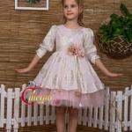 فستان بناتي تركي فاخر موديل 3055