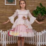 فستان بناتي تركي فاخر موديل 3009