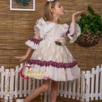 فستان بناتي تركي فاخر موديل 3023