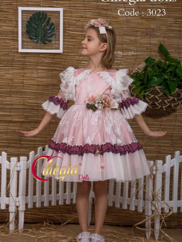 فستان بناتي تركي فاخر موديل 3023