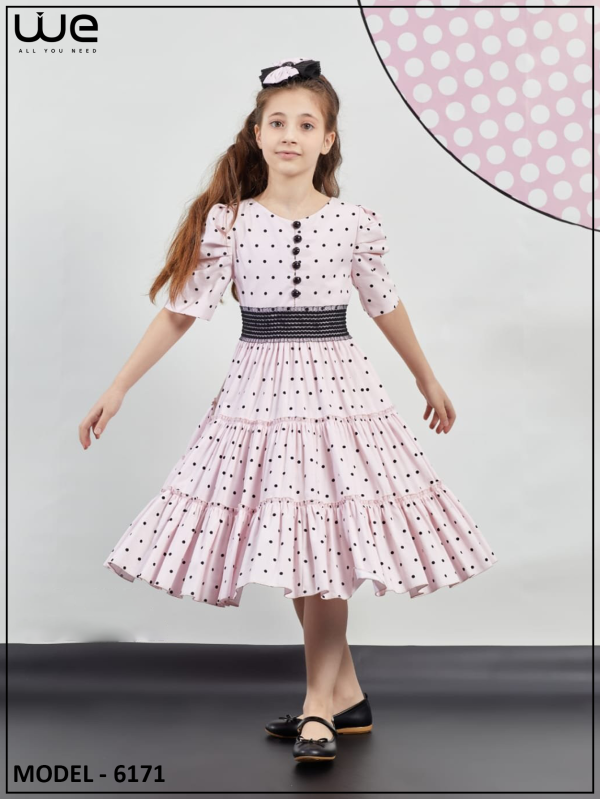 فستان بناتي تركي فاخر موديل 6171